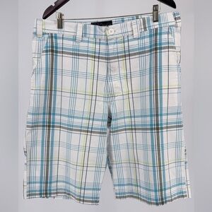Avirex Men’s Plaid Cotton Shorts Size 38 Casual Streetwear